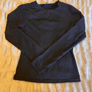 Black Long Sleeve Crew Neck Tee